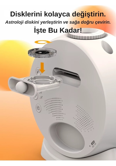 Wearfitpro 4k Hd Planetarium Varicolored Meteor Galaxy Projeksiyon 13 Seçenekli Işık Projeksiyonu