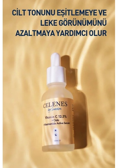 Celenes Aydınlatıcı Ve Cilt Tonu Eşitleyici Rena C Vitamini Serum - Yulaf Özü + Niacinamide 30 Ml
