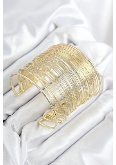 Mey İthalat Pirinç Tel Sarma Model Gold Renk Kadın Bileklilk 11 09524686