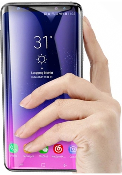 Baseus Samsung Uyumlu Galaxy S9 Için 3D Kavisli Full Kaplama Ekran Koruyucu Siyah