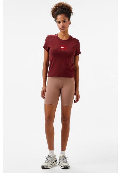 Nike Slim Phoenix Womens Tshirt Kısa Kollu Kadın Tişört Bordo
