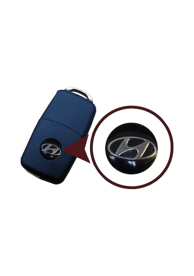 Hyundai Araç Anahtar Logo Amblemi Kumanda Logo Çap: 14 Mm 2 Adet
