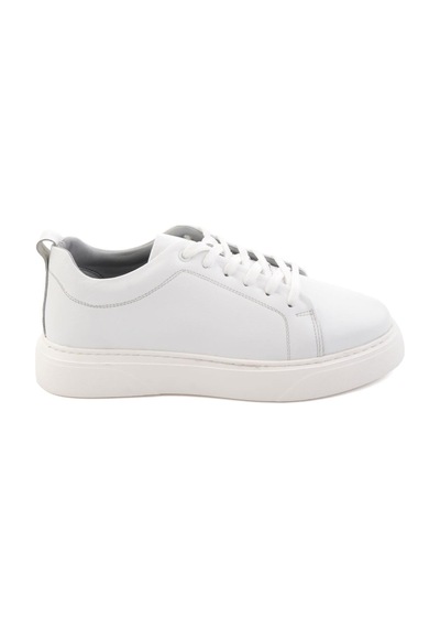 Bambi Beyaz Hakiki Deri Erkek Sneaker E01082102043