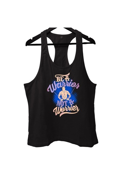 Top Glory Warrior Fitness Gym Tank Top Sporcu Atleti Siyah