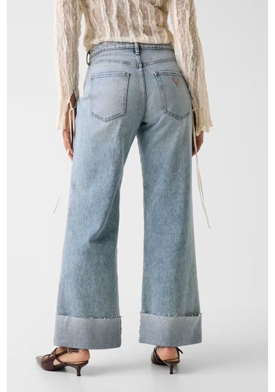 Guess Rey Loose Fit Kadın Jean Pantolon W6ya4bd1454 Mavi