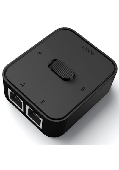 Alfais 4641 2 Port Rj45 Ethernet Switch Çevirici Çoklayıcı
