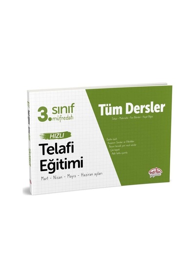 Editör 3. Sınıf Tüm Dersler Hızlı Telafi Eğitimi