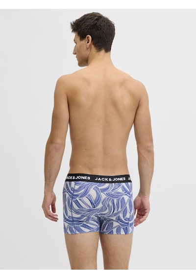 Jack & Jones Erkek 3'lü Paket Desenli Boxer Seti Siyah