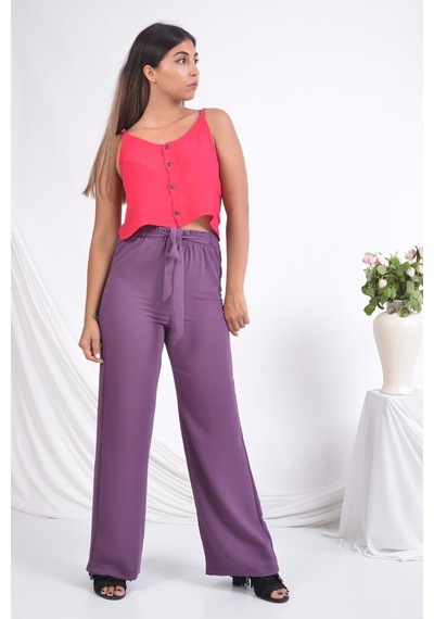 Soralline Kadın Yazlık Pantolon 1697 Mor Mor