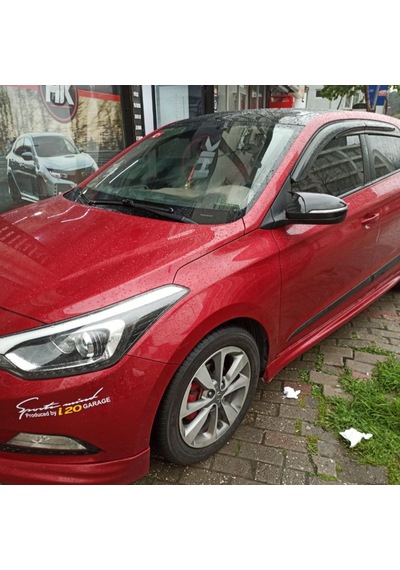 Sts Oto Aksesuar Hyundai I20 2014 Sonrası Sinyalli Batman Yarasa Ayna Kapağı Piano Black Abs Plastik (01)