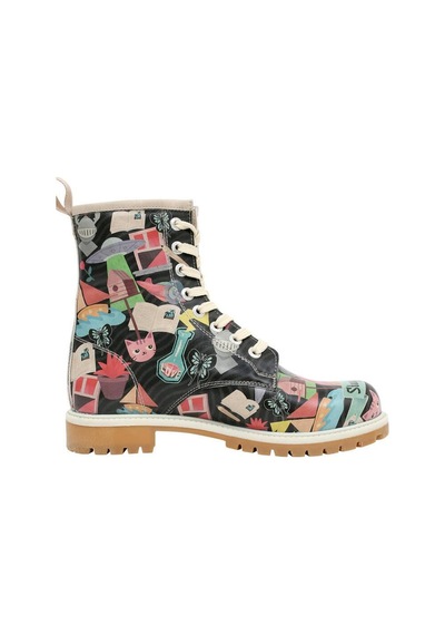 Kadın Vegan Deri Çok Renkli Uzun Bot - Stay Weird Tasarım Multicolor