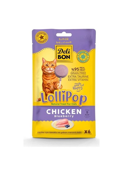 Delibon Lolipop Tavuklu Kedi Ödül Maması 6'lı