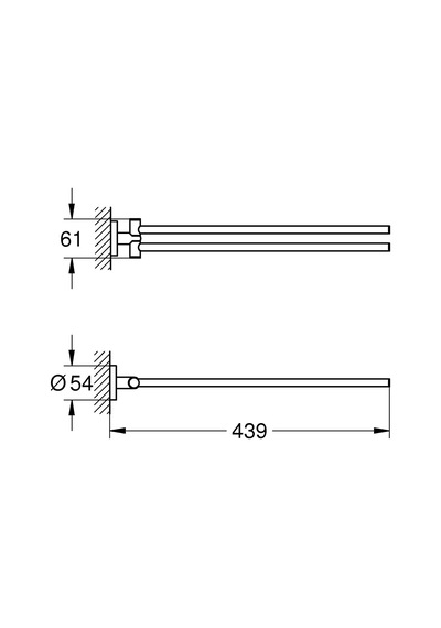 Tr Essentials Havlu Askısı 2-kollu, Supersteel,, 40371dc1 Diğer