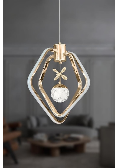 Eray Aydınlatma 1601-3 Led Gold Avize Sarı