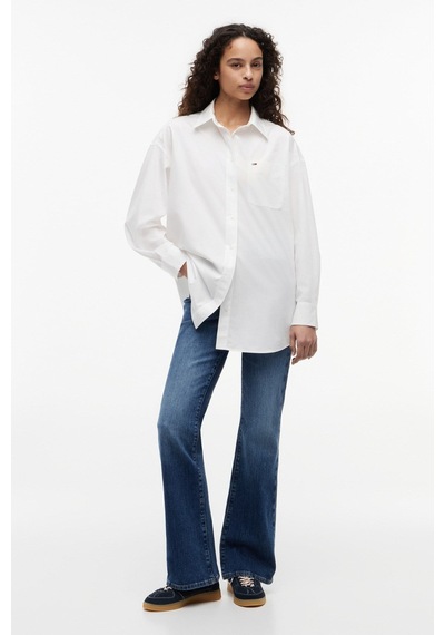 Tommy Hilfiger Tjw Kadın Oversize Essential Beyaz Gömlek Ext-16427