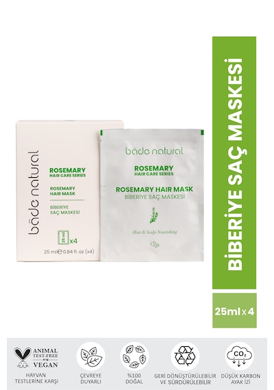 Bade Natural Biberiye Saç Maskesi 4 x 25 ML