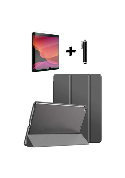 Apple Uyumlu iPad 8. Ve 9. Nesil 10.2 Inç Tablet Kılıfı Ekran Koruyucu Dokunmatik Kalem Seti Kılıf