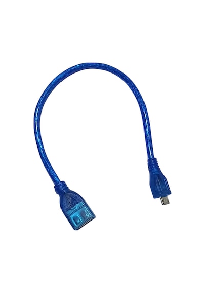 Tablet Telefon Usb Dişi Micro Erkek Otg Kablo 30cm Mavi 1adet