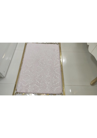 Gofraj Pembe Banyo Halısı Klozet Takımı 3'Lü Set Pembe