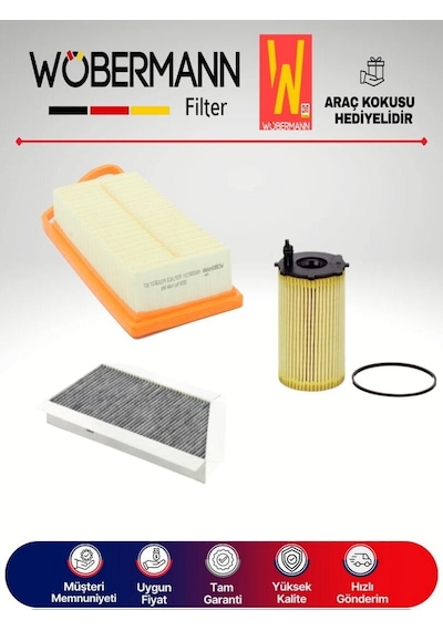 Wöbermann Peugeot 206 1.4 Hdi Filtre Bakım Seti 2002-2009 3K