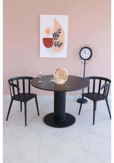 Modern Mat Siyah Mdf Yemek Masası SİYAH İNCİ Masa, Toplantı /Sunu