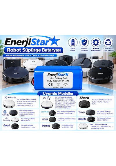 Bagotte Bg600 Bg700 Uyumlu Robot Süpürge Bataryası