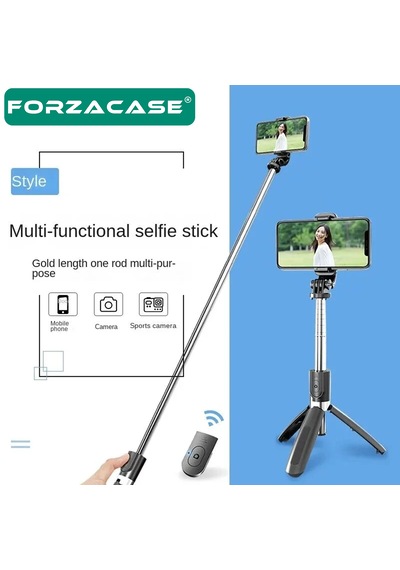 3 Ayak 70 cm Kamera Tripodu + Döner Başlık Telefon Tutucu-fc627 Siyah