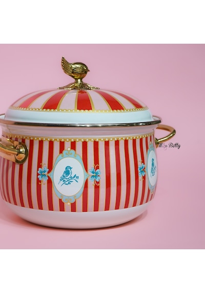 Bellisima Emaye Tencere 20 Cm Pembe
