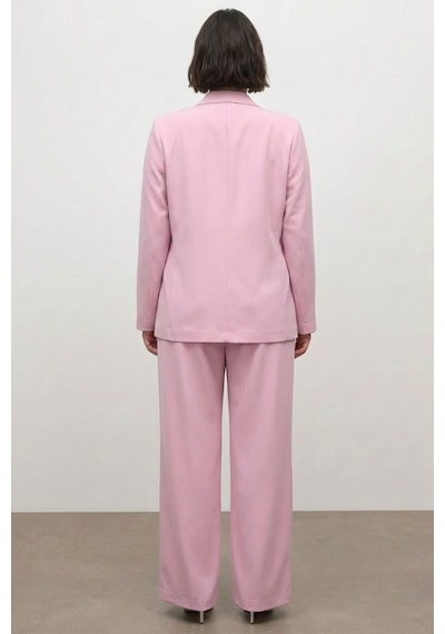 Myline Bağlama Detaylı Blazer Ceket Pembe