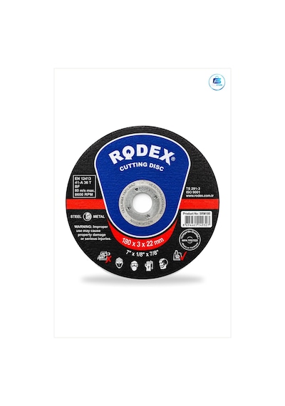 Daire Testere Bıçağı Metal Kesici Disk 180x3x22 Mm Açılı Taşlayıc