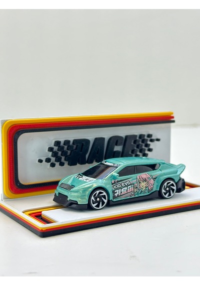 3d Baskı 1/64 Ölçekli Race Tasarımlı Mini Diorama Araç Sergileme Garajı
