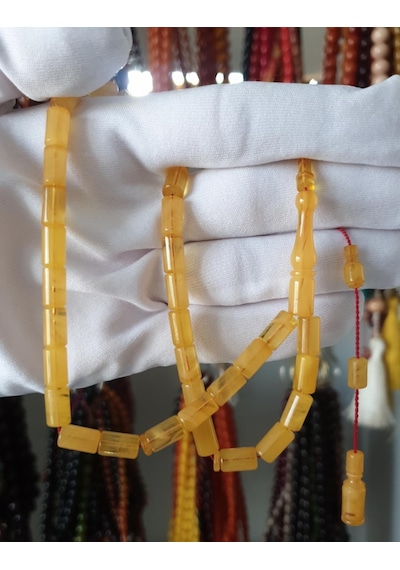 Yeni Çubuk Sıkma Kapsül Model Kehribar Tesbih