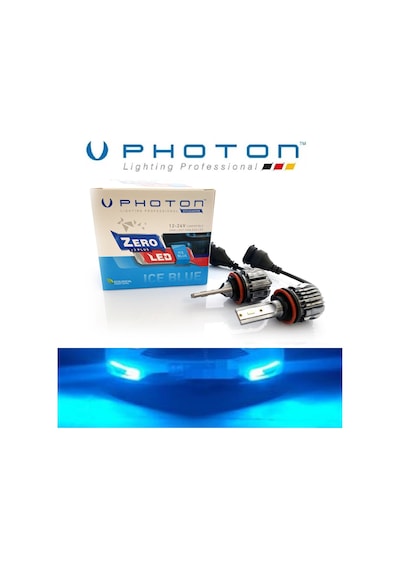 H9 Led Xenon Oto Ampul Photon Zero Fansız Buz Mavi