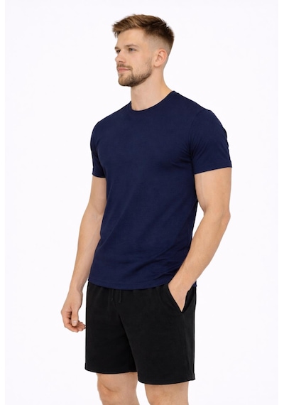 Axxel Erkek Lacivert Pamuk Likralı Süprem Kısa Kollu-t-shirt-d230