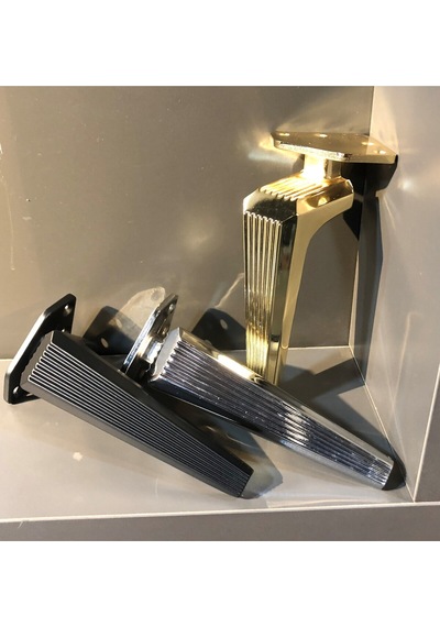 Tokyo Metal Ayak 16cm Krom Komidin Koltuk Puf Komidin Dolap Modern Tv Ünite Mobilya Ayağı Gümüş Krom