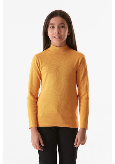Basic Dik Yaka Kız Çocuk Body 25kcck2367206915-1-hardal Hardal