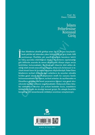 Islam Felsefesine Konusal Giriş Ömer Türker