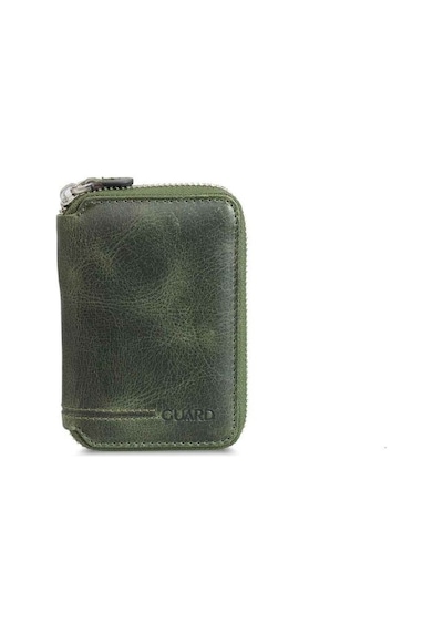 Guard Fermuarlı Antik Yeşil Deri Mini Cüzdan - Grd2403xw22441 Diğer Çok Renkli