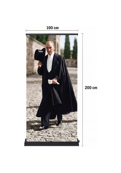 Atatürk Poster Baskılı Pro Roll Up Banner 100x200cm No:3 Diğer