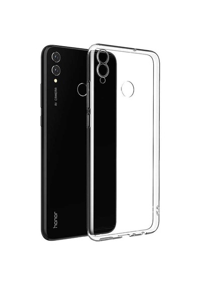 Huawei Honor 8c Kılıf Zore Süper Silikon Kapak Renksiz