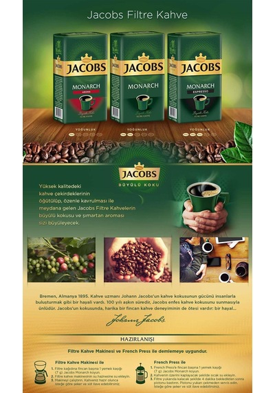 Jacobs Selection Filtre Kahve 4 x 250 G + Jacobs Gold Çözünebilir Kahve Filtre 200 G