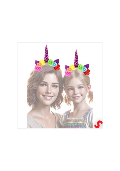 Unicorn Tek Boynuz Dolgulu Eva Taç, 1 Adet - Mor 0  -  99