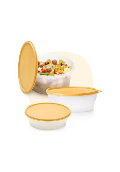 Klasik Saklama Kabı 3 Lü Set Beyaz