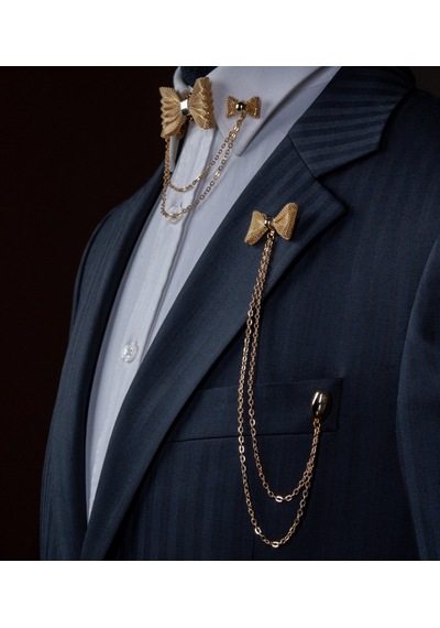 Coolmenclub Papyon Figürlü Ceket Yaka İğnesi Gold