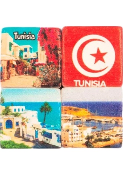 Tunus Temalı Dörtlü Taş Magnet