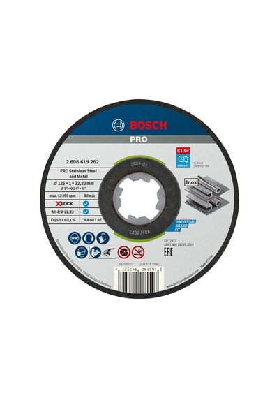 Professional 10 Adet Düz Kesme Diski Standart Inox, X-lock İçin, Delik Çapı: 22,23 Mm, Kalınlık: 1 Mm , 26086192
