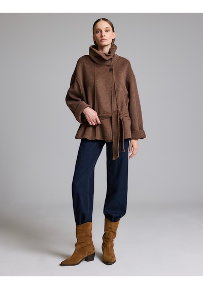 Pierre Cardin Kahverengi Yün Karışımlı Kaşe Mont 50329302-vr029