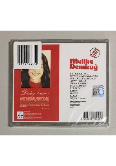 Melike Demirağ Yeter Artık Cd Jelatininde Sıfır Dönem Baskı Cd Plak Değildir