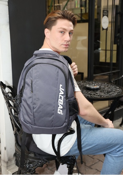 Jacbag Black-iki Bölmeli Sırt Çantası-gri Renk:gri