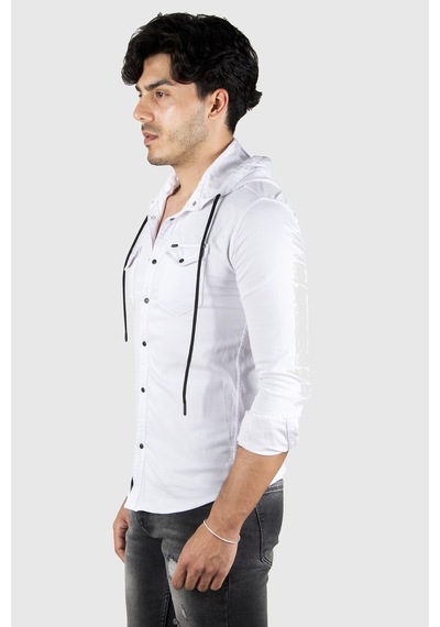 Deepsea Erkek Beyaz Kapüşonlu Slim Fit Dar Kesim Gömlek Likralı Pamuklu Likralı Kot Gömlek 2300396 Beyaz Deepsea Erkek Beyaz Kapüşonlu Slim Fit Dar Kesim Gömlek Likralı Pamuklu Likralı Kot Gömlek 2300396 Beyaz